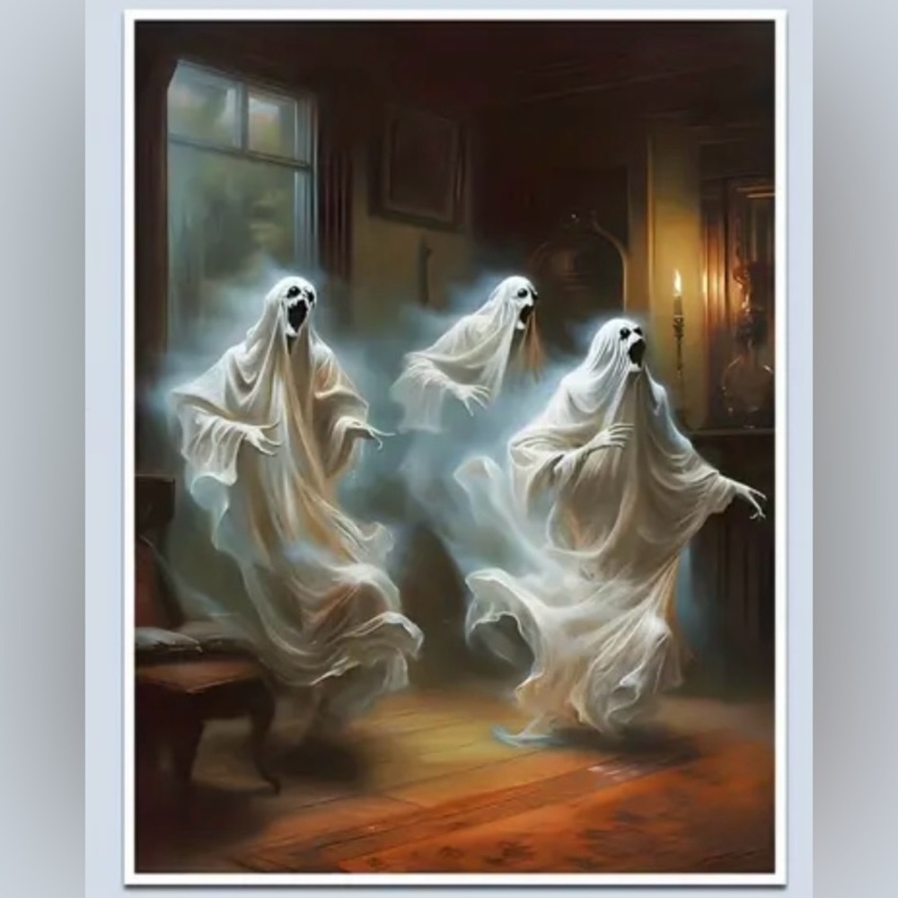 Wall Art, NWT, Ghost in the House, Halloween